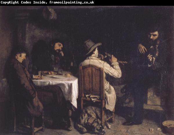 Gustave Courbet After Dinner at Ornans